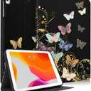 iPad Mini Case - Butterfly Women Folio Cover with Cute Girly Design