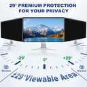 Hanging 24 Inch Computer Privacy Screen Filter, Computer Screen Privacy Cover, Compatible with, 23.8 Inch 16:9 Widescreen Monitors, Protect Eyes from Glare and Blue Light