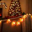 2 x 2 Pack Battery Operated Fairy String Lights for Christmas Tree Decorations, 7FT 20LED Santa String Lights for Indoor Christmas Tree Garland DecorWarm White