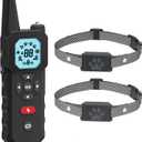 Wireless Dog Fence & Training System for 2 Dogs – Covers up to 3300 ft Range, Adjustable Beep/Vibration/Static Modes, IPX7 Waterproof Collars, Independent Channel Design, Quick No-Dig Installation