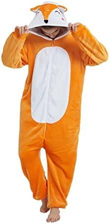 LUSJNGE Unisex Adult Animal Onesie Pajamas Halloween Christmas Cosplay Costume one-piece pajamas for Women Men, L