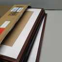 Americanflat 16x20 Picture Frame with Polished Plexiglass - Set of 5 - Use as 12x16 Frame with Mat or Display 16x20 Photo Without Mat - Galleria Collection - Picture Frames for Wall Display - Mahogany