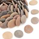 about 190 PCS - 210 PCS (18 Pounds) Painting Rocks, River Rocks,1.1"-2.2" Craft Rocks, Flat Rocks, DIY Stones for Arts
