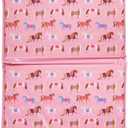 Wildkin Kids Vinyl Nap Mat  Foldable, Durable Rest Mat for Daycare & Preschool (Horses)