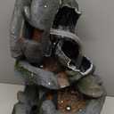 Alpine Corporation | 22"H Outdoor 3-Tier Rock Waterfall Fountain with LED Lights  Natural Stone Look for Garden, Patio, Yard & Porch Dcor (Gray)