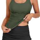 B2prity Tankini Swimsuit for Women Slimming Tummy Control 1 Piece Bathing Suit Drawstring Swimwear Skirt Army , Black XL
