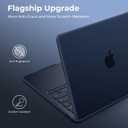 BlueSwan Anti-Cracking Case for MacBook Air 13 inch, M5 2026 M4 M3 M2 2025-2022 A3449 A3240 A3113 A2681, Drop Protection Soft TPU Bumper PC Base for Air 13.6 inch, Frosted Midnight