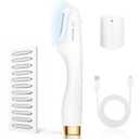 Dermaplane-razor for Women Face,Sonic Dermaplane,Sonic Dermaplaning Tool,Face Shaver Facial Hair Removal & Peach Fuzz Romover + 12 Blades (White With Gold Accent)