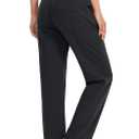 SANTINY Women's Cotton Sweatpants Yoga Lounge Casual Pants Open Bottom Sweat Pants for Women with Pockets (Black, XXXL) 