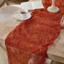 2 x 3 Pack Terracotta Cheesecloth Table Runners, 120 Inch 10Ft Orange Gauze Table Runner for Wedding Birthday Party Baby Shower Decorations