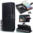 LMDAMZ for Galaxy S20 6.2 Inch Wallet Case [3+ Card Slots] ID Business Card Credit Card Slot Carry Pouch with Stand Double Sided Multi-Card Slot Flip Folding PU Wallet Leather Case (Black)