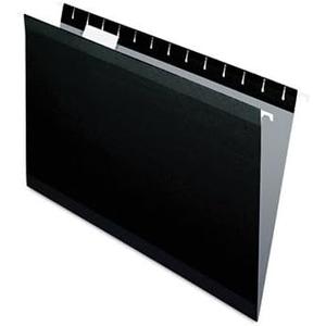 Pendaflex Reinforced Hanging File Folders, Legal, Black, 25/Box