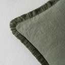 MIULEE Decorative Throw Pillow Covers Neutral Linen Fringe Throw Pillows Set of 2 Light Olive Green Boho Farmhouse Cushion Covers for Couch Sofa Bed Living Room Spring Home Decor 20x20 Inch