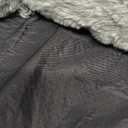 BALANCE Cat Bed Kitten Bed, Washable Round Cat Beds for Indoor Cats, Super Soft Plush Faux Fur Pet Bed for Puppy and Kitten with Anti-Slip Bottom (Grey) 20.0"L x 20.0"W x 8"Th