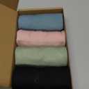 TIICHOO Period Underwear Heavy Flow Incontinence Underwear for Women Menstrual Panties Leakproof 5 Pack (2 Black/1 Turquoise Green/1 Rose Gold/1 Matcha Green, Large)