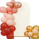 Peomeise 7.2FT Wedding Arch CoverBeige Arch Backdrop Cover Stretchy Spandex Backdrop Stand Covers for Birthday Party Ceremony Banquet Decor(86.4" L x 48" W)