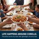 Corelle 4-Pc Versa Bowls for Pasta Salad and More, Service for 4, Durable and Eco-Friendly 30-Oz, Compact Stack Bowl Set, Microwave and Dishwasher Safe, White