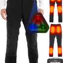Heated Pants for Men and Women - Waterproof Hiking Hunting Skiing Heating Pants. 7.4v 16000mAh Battery XL