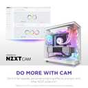 NZXT F240 RGB Core - 240mm Single-Frame Fan Unit with 2 x 120mm RGB Fans - Speed & Lighting Control - High Static Pressure & Airflow - Fluid Dynamic Bearings - 8 aRGB LEDs Per Fan - White