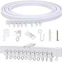 Flexible Bendable Ceiling Curtain Track, 5m (16.4ft), Ceiling Track Ceiling Mount, for Curtain Track with Track Curtain System, RV Curtain Spacer, Curtain Ceiling Track