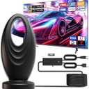 2025 TV Antenna for Smart TV and Old TV, 2200+ Miles Range HD Digital TV Antenna Indoor with 360° Signal Strongest Booster, Supports Local Channels 1080P 4K Reception for Home, RV, Camping 32ft Cable, Black