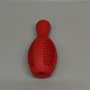 TonyEst Treat Dispensing Puzzle Dog Toy - Interactive Chew Toys for Aggressive Chewers, Durable Rubber with Squeaker & Mental Stimulation for Large Medium Small Dogs Breeds (Red Bowling Pins)