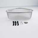 Sink Strainer Basket, Stainless Steel Triangle Kitchen Sink Strainer Basket for Sink Food Strainer, Corner Sink Strainer Basket for Food Strainer, Storage Rack