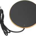 USB Coffee Mug Warmer 55C Constant Temperature with Auto Shut Off for Safety Tempered Glass Desktop Warmer for Tea Milk Office Home Use (Gold)