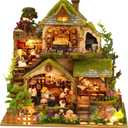 Miniature House Kit, Dollhouse Kit, Miniature Kit, DIY Mini House Building Kit for Adult Teen, Forest Adventure