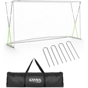 SPOYNAL 12x6 FT Soccer Goal for Backyard Training, Full-Size Portable Soccer Net with Heavy-Duty X Structure & Carry Bag, All-Weather Outdoor Soccer Goals for Teens and Adults