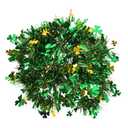 TEHAUX Patrick's Day Tinsel Garland Metallic Shamrock Decoration for Party Celebrations Easy to Install Festive Atmosphere for Home Decor