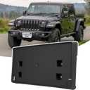 Heavy-Duty ABS Front License Plate Bracket – License Plate Holder & Frame Compatible with Jeep Wrangler 2018-2024 & Gladiator 2020-2024, Vibration Dampening,Replaces OEM# 68295610AA & CH1068150