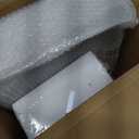 Goodluck 100 Pack Square Plastic Plates, Heavy Duty 50 Dinner Plates 9.5" and 50 Dessert Plates 6.5", Fancy Disposable Plates for Wedding, Holiday Party, Birthday, White