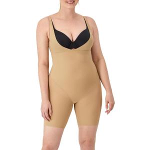 Maidenform Women's Shapewear Tummy Control Wear Your Own Bra, Open Bust Thigh Slimmer Bodysuit, Firm Body Shaper (XX-Large)