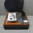Stack Stone Hi-Fi Vinyl Record Player with Speakers, All in One Vintage Belt Drive Wooden Turntable for High Fidelity Sound by Jamo, Magnetic Cartridge, Ti Amplifiers, Bluetooth, Anti-Skate, Auto Off