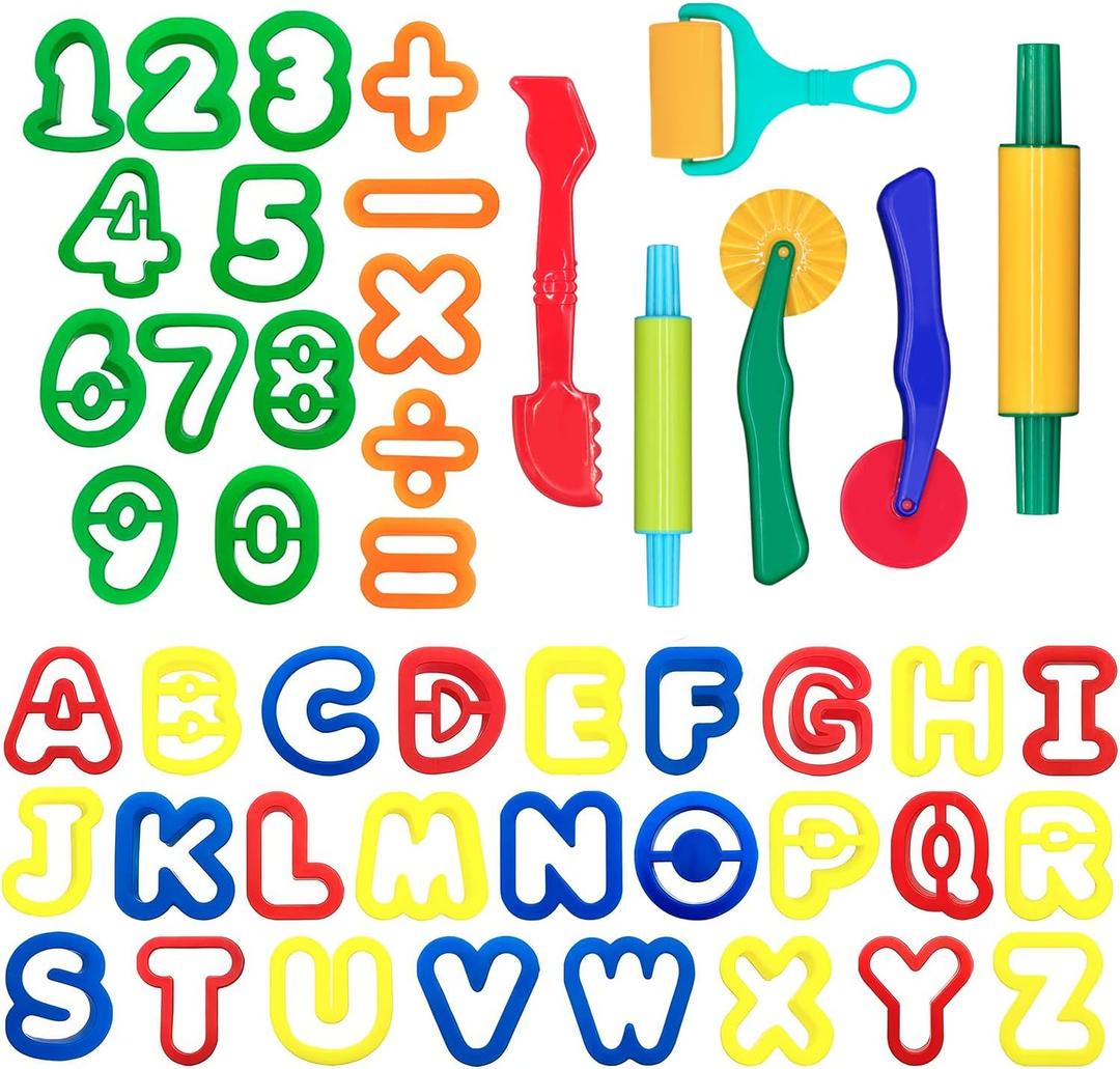 Clay and Play Dough Tools Six Piece Set - Ages 3 & Up DIMROM (47pcs)