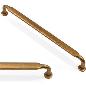 10 Pack Antique Brass Cabinet Pulls 10 Inch(254mm) Kitchen Cabinet Handles Solid Zinc Alloy Cabinet Hardware Drawer Pulls
