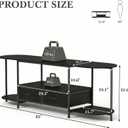 Faesun 63" TV Stand for TVs up to 75 Inches, Curved Edge Media Console & Entertainment Center with 2 Fabric Drawers, Modern TV Console Table for Living Room or Bedroom, Black