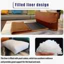 Velvet Recliner Head Pillow with Non-Slip Base - Adjustable Neck Support for Pain Relief in Home, Office and Travel (Pumpkin)