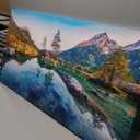 Scenery Canvas Wall Art for Living room Office Bedroom Mountain Forest Landscape Wall Art Clear Lake Stone Tree Pictures Art Print Paintings Modern Nature Wall Decor Artwork Waterproof -20 * 40inch