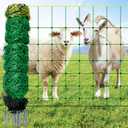 Electric Fence Netting, 42.5" H x 164'L, Electric Netting Fence for Cattle, Sheep, Goat, Hogs, Pre-Assembled, 14 Posts Double Spiked, Portable Livestock Nets Used in Backyards, Farms and Ranches