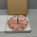 XNM Wood Wall Clocks Battery Operated 14 Inch Brown Rustic Wall Clock for Living Room Decor Silent Wall Clock Non Ticking (MDF No Solid Wood), Brown 