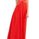 Womens Koi Fish Long Strap Dress 3D Fish High Waist Maxi Cami Dress, Medium