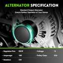 New Alternator Replacement for 2011-2020 Chrysler 300, 180A V6 3.6L, Dodge Charger Durango, Jeep Grand Cherokee, 15-21 Challenger, 13-15 Ram 1500, 4801778AF P04801778AF 56029789AA 11598N