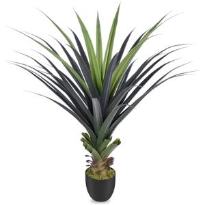4ft Artificial Spiked Agave Plant, 48" Faux Agave Plants Indoor Small Floor Plant Perfect for Front Porch, Patio, Indoor Outdoor Home, Office Decor