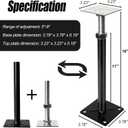 Basement Floor Jack, 11-16 inches Height Range House Floor Jacks Post Pole for Leveling, Adjustable Floor Jack for House Foundation Temporary Support