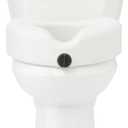 Medline Elevated Toilet Seat Riser W/Microban Antimicrobial Protection for Seniors, Adults & Handicapped  350 Lbs. Capacity, White