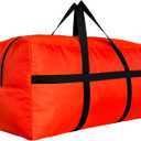 Extra Large Storage Duffle Bag with Zippers and Handles, Big Foldable Duffle Bag for Travel (Medium-31.5"(L) X 11.8"(W) X 16.5"(H), Orange)