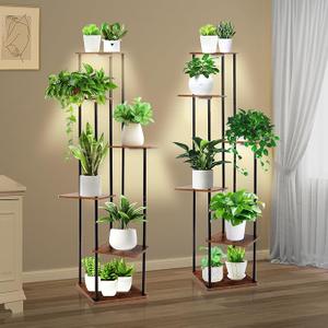 Aetherika Plant Stand Indoor with Grow Light 2 Pack, 6 Tiered Metal Plant Shelf Indoor, 52" Tall Plant Stands for Indoor Plants Multiple, Corner Plant Display Racks for Living Room, Patio (2 Pack) Aetherika Plant Stand Indoor with Grow Light 2 Pack, 6 Tiered Metal Plant Shelf Indoor, 52" Tall Plant Stands for Indoor Plants Multiple, Corner Plant Display Racks for Living Room, Patio (2 Pack)