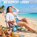Portal Low Beach Chair for Adults, 350 Lbs Weight Capacity Sand Chair